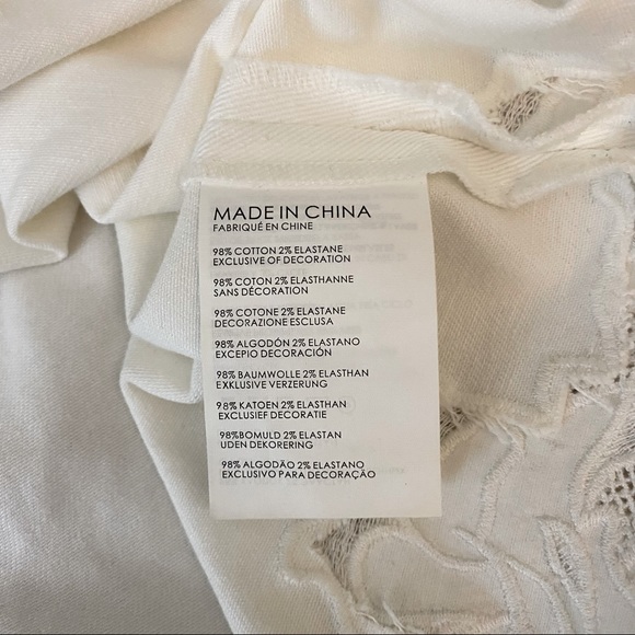 Club Monaco | Vidya Denim Skirt — White | Size 0 - Picture 8 of 13